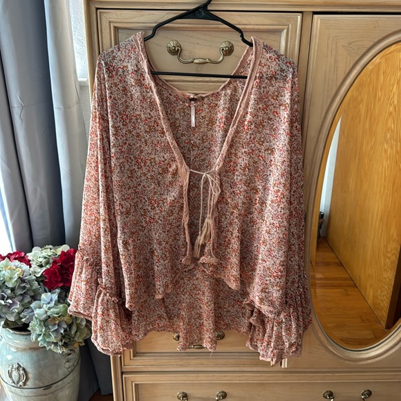Free People Boho Cardigan Tie Top - Picture 6 of 13